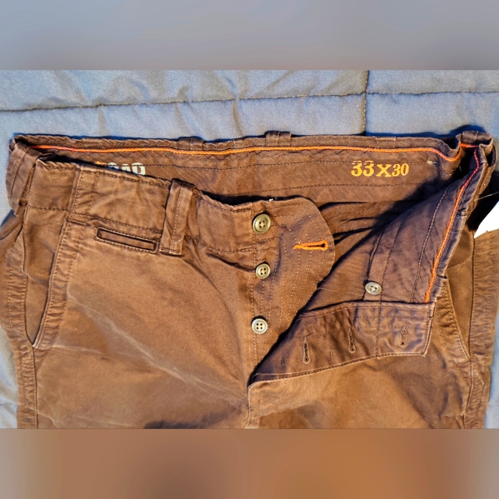 NEW GAP Adjustable-Waist Button Fly Pants/Khakis -Skater? -or what are these?